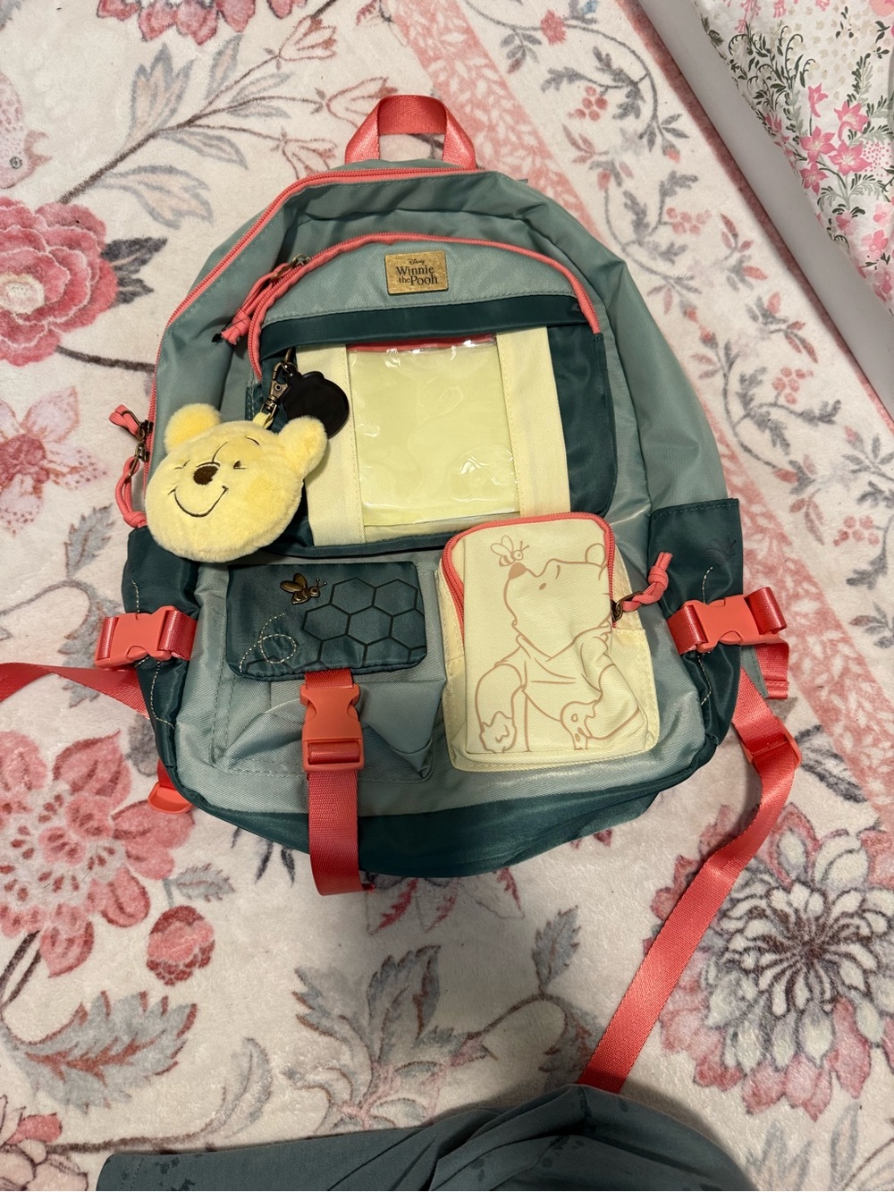Kids Backpack in Teal and Coral